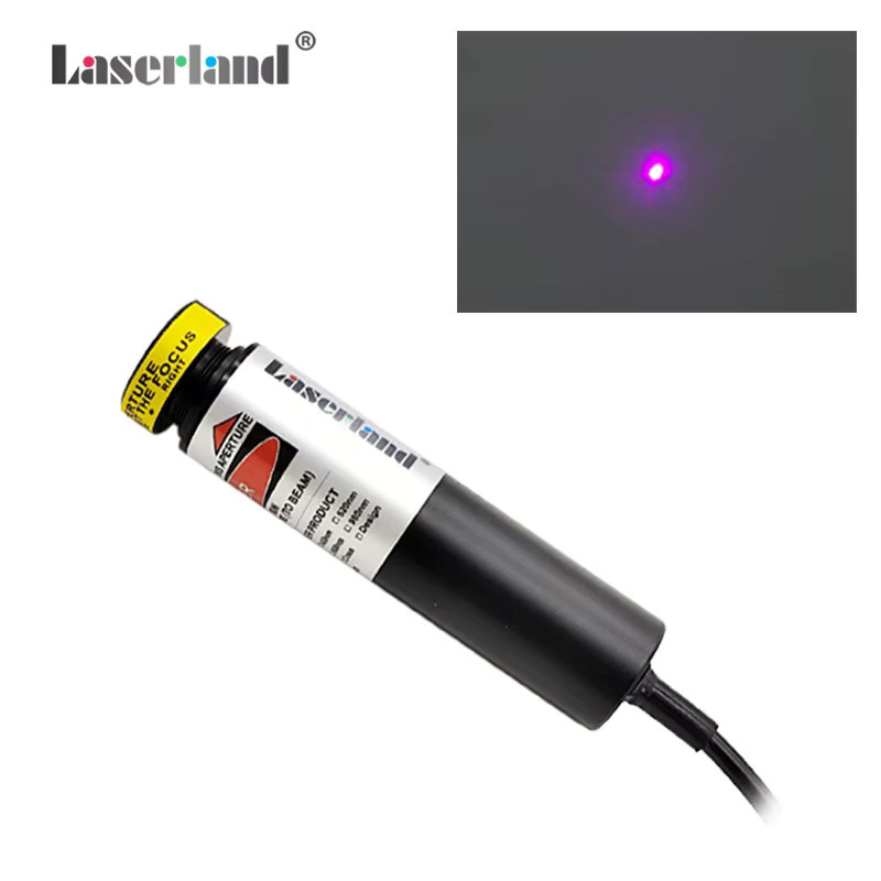 Laserland 405nm Violett-Lila Punkt-Lasermodul für optische Experimente und UV-Detektion in Schwarz und Lila - Bild 4