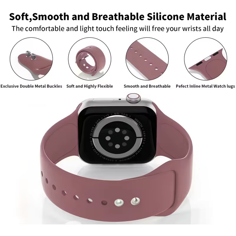 PEO Uhrenarmband Silikon, Schwarz, Unisex - Bild 3