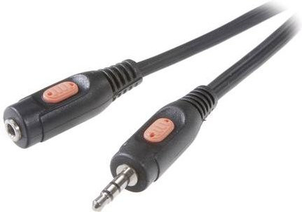 SpeaKa Professional SP-7870228 Audio Verlängerungskabel Schwarz mit 3,5 mm Klinkenstecker auf 3,5 mm Klinkenbuchse, Länge: 10,0 m - Bild 1