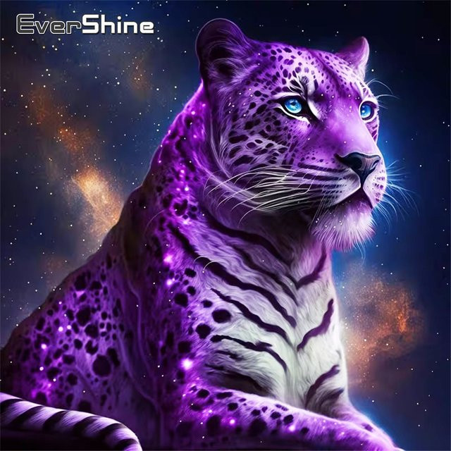Evershine Diamant-Mosaik Leoparden-Tier, Bastelset - Bild 1