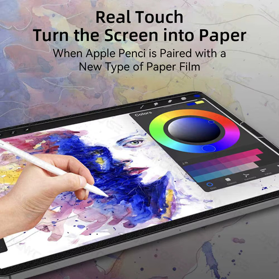 Hansong Magnetische Paper-Feel Displayschutzfolie für iPad Air 11 und 13 M4 M2 sowie iPad Pro 11 und 13 M4, transparent - Bild 2