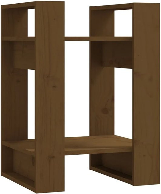 vidaXL Bücherregal und Raumteiler aus Massivholz Kiefer in Honigbraun B/T/H: 41 x 35 x 57 cm - Bild 1