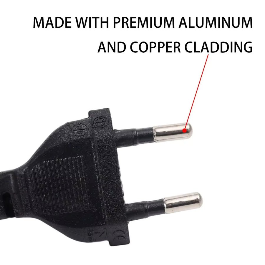 BAPPSUS 2-poliges Netzkabel C7 mit EU-Stecker in Schwarz für PS5, PS4, Xbox, Computer und TV - Bild 3