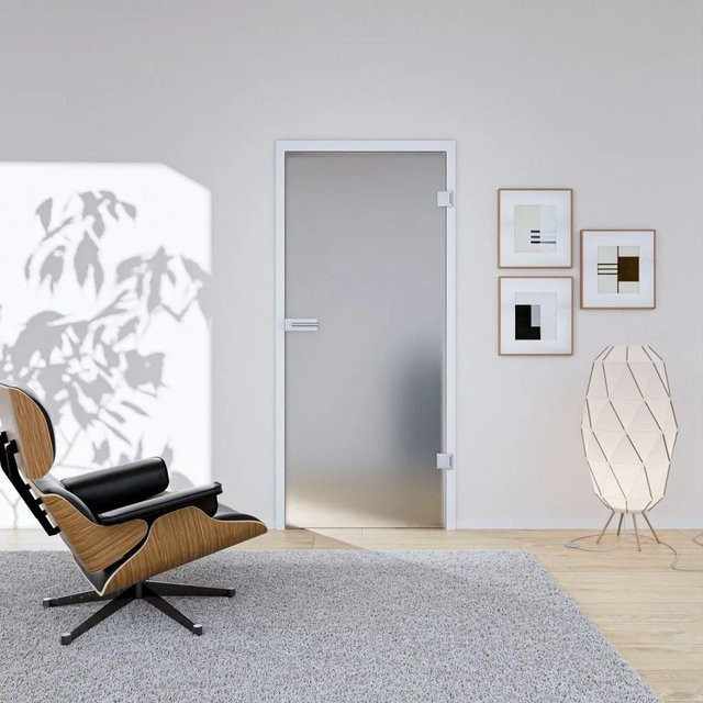 Hansaglas Glastür Studio/Office modern satiniert DIN Rechts B: 70,9 cm, H: 209,7 cm - Bild 1