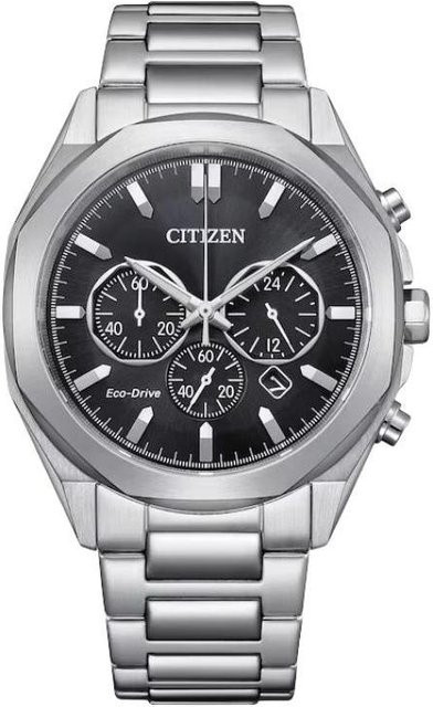Citizen Armbanduhr, Solar, Quarz, Edelstahl, 41 mm, Herren, Schwarz - Bild 1