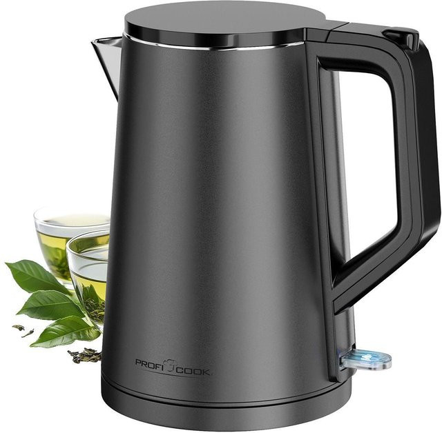 Proficook Wasserkocher PC-WK 1290 aus Edelstahl in Anthrazit mit Auto-Shutoff - Bild 1