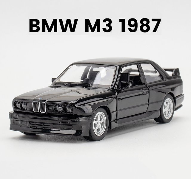 MAKEDA BMW M3 1987, Automodell, 1:36, Metall, Schwarz - Bild 1