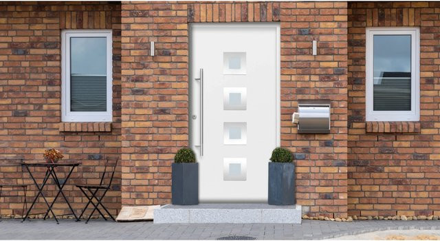 Splendoor Sicherheits-Haustür ThermoSpace Prime Wien RC2 Komfort in Weiß mit Glaseinsatz, B/H: 100 x 210 cm - Bild 1