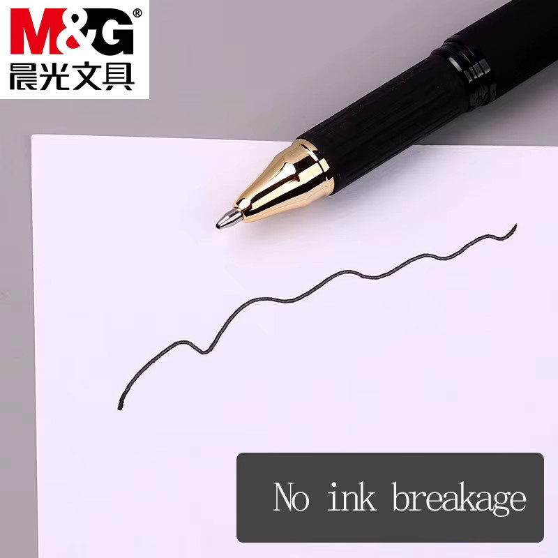 M&G Gelstift mit 1,0 mm Spitze in Schwarz für ein glattes Schreibgefühl mit austauschbaren Nachfüllungen - Bild 4