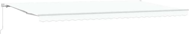 vidaXL Einziehbare Markise aus Polyester und Aluminium in Weiß, Breite: 600 cm, Tiefe: 300 cm - Bild 1
