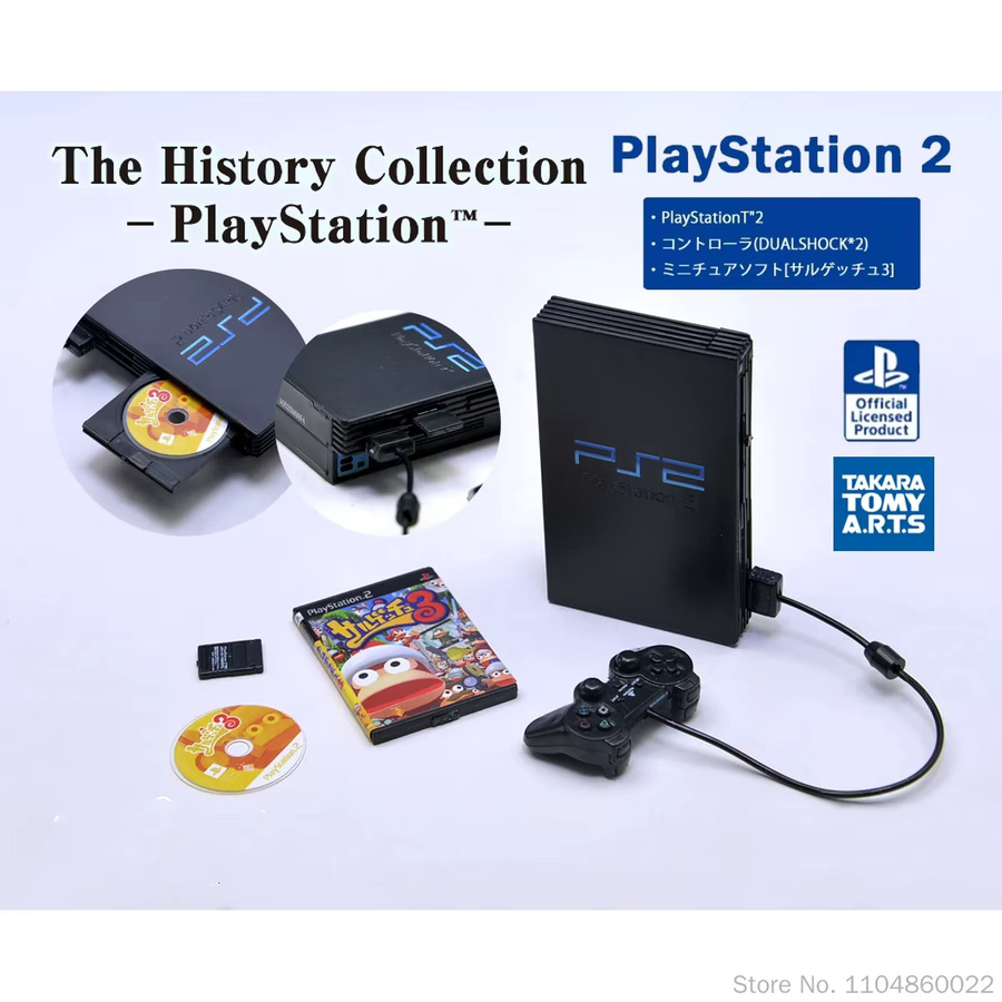 TAKARA TOMY Playstation PS1 2 3 4 5 Spielkonsole Miniatur-Sammlermodell, Grau - Bild 4