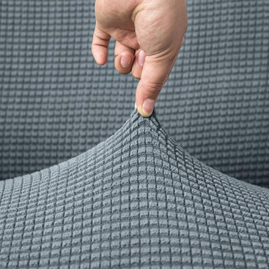 Smartdbird Elastischer Stuhlbezug für Esszimmerstühle mit gebogener Rückseite, superweich und lichtecht, Dunkelgrau - Bild 2