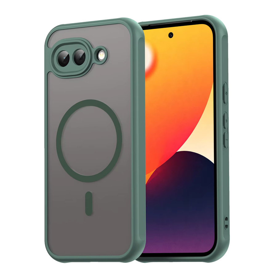 Magnetische Silikon-Hartschalenhülle DecoPhone für Google Pixel 10 10A Pro und Pixel 10 Pro XL in Schwarz und Grün - Bild 1