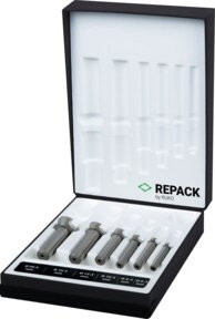 Ruko 6-teiliger Kegel- und Entgratsenker-Satz DIN 335 Form C 90 Grad in Silber Ø 6,3 - 8,3 - 10,4 - 12,4 - 16,5 - 20,5 mm - Bild 1