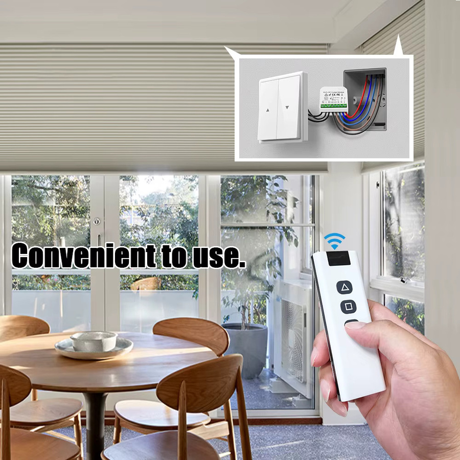 Tuya WiFi Smart Vorhang Schalter und Rollos Shutter Modul mit 433 MHz RF Fernbedienung in Weiß, kompatibel mit Alexa und Google Home Assistant - Bild 2