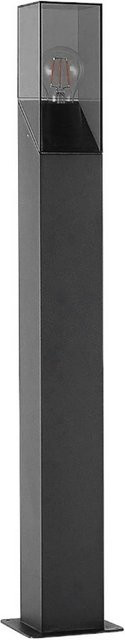Lucande Außenleuchte Fiola Modern Schwarz aus Aluminium, 1-flammig E27, IP54 geschützt für Garten und Weg - Bild 1