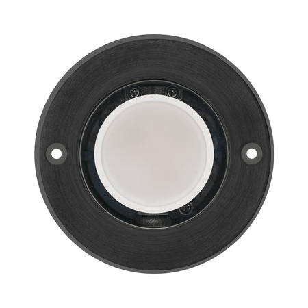 Luxvenum Bodeneinbauleuchte Area, runde LED-Einbauleuchte aus Edelstahl in Schwarz, schwenkbar, dimmbar, IP67, mit Milchglas für Außenbereich, Garten und Terrasse