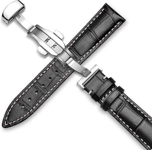 Ka Chen Muxi Uhrenarmband Kalbsleder, grau, Herren - Bild 1