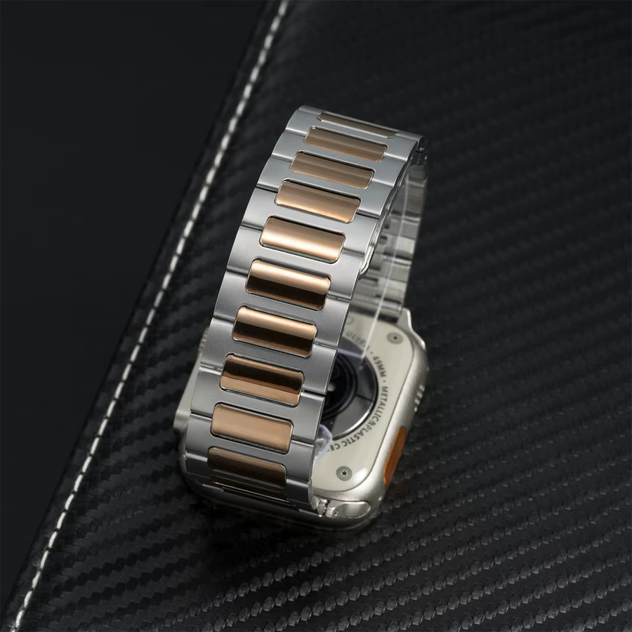 CAOWTAN Uhrenarmband Edelstahl, magnetisch, Bicolor, Unisex - Bild 2