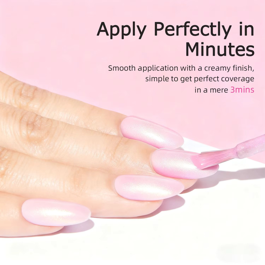 QAZIXU Nagellack, rosa Glitzer, 8 ml - Bild 2