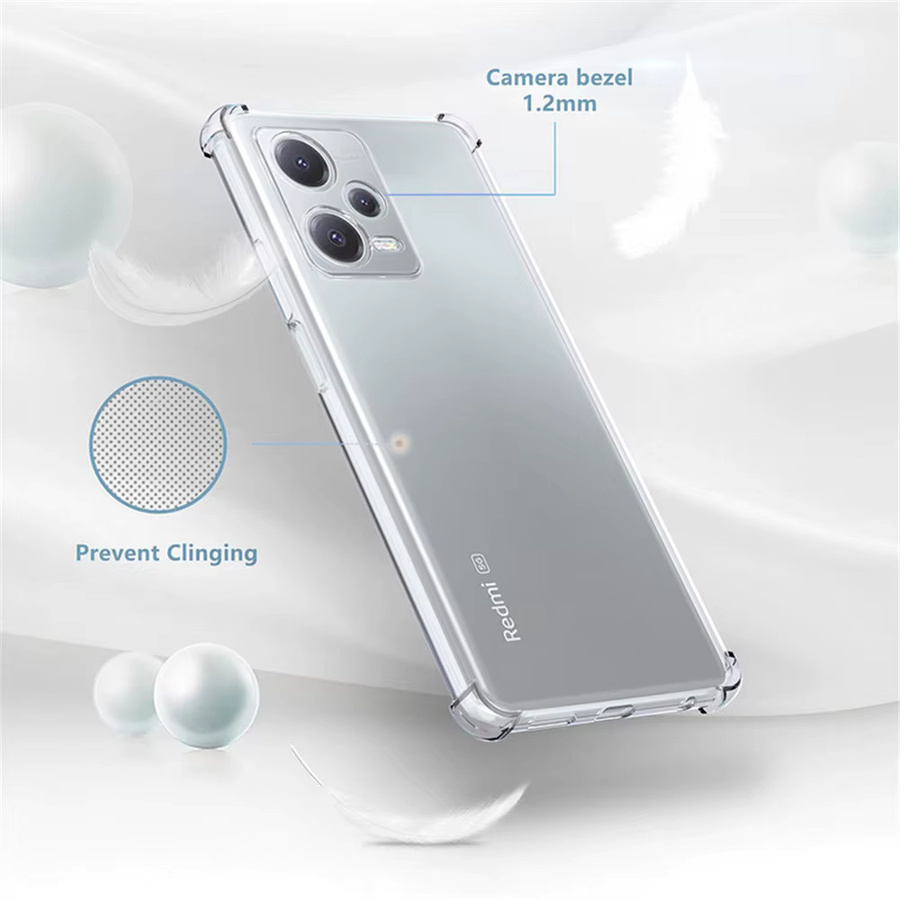 Ricestate Transparente Silikon Handyhülle aus weichem TPU für Xiaomi Redmi Note 13 Pro 4G 12 Pro Plus 5G - Bild 2