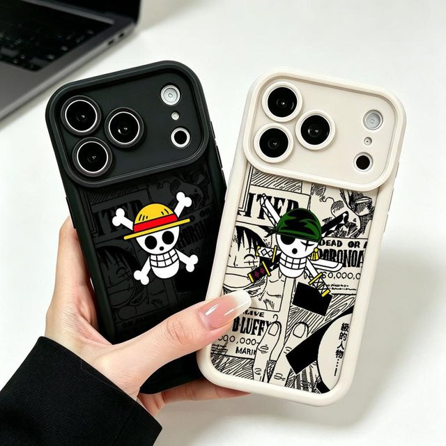 Handyhülle im One Piece Anime Design für Apple iPhone 15 14 13 12 11 Pro Max Plus XR XS Mini, Multicolor - Bild 1