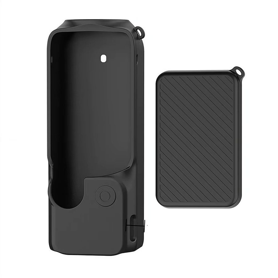 DJI Osmo Pocket 4 Silikon-Schutzhülle in Schwarz mit Anti-Verlust-Trageband und Displayschutz - Bild 3