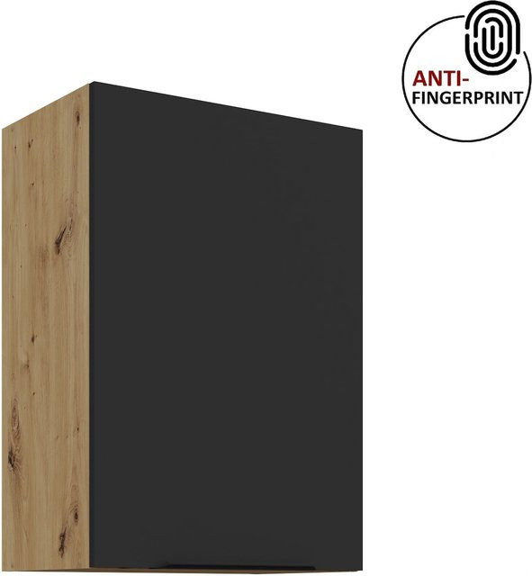 Küchen Hängeschrank ARIA Schwarz matt mit Einlegeböden - Bild 1