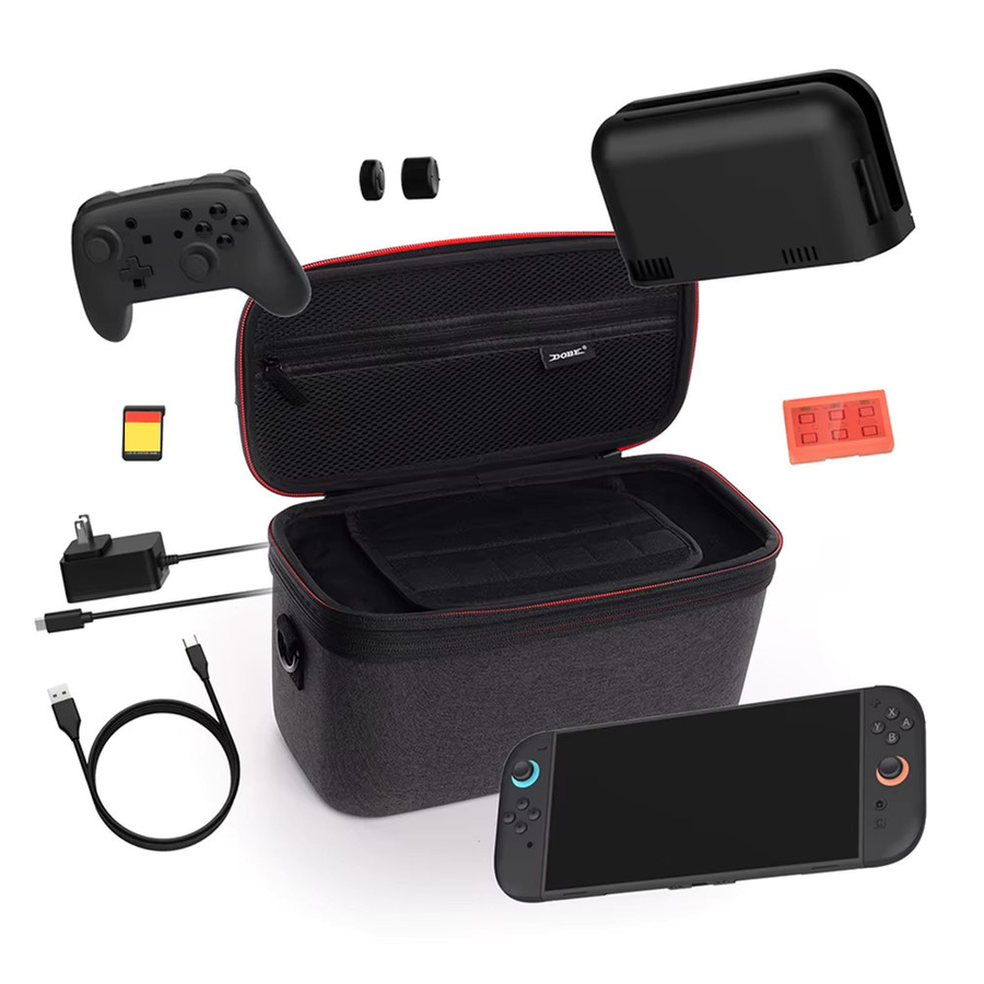 ALLOYSEED EVA-Tragetasche für Nintendo Switch 2 in Blau oder Grau mit Schultergurt und Spielkartenbox - Bild 5