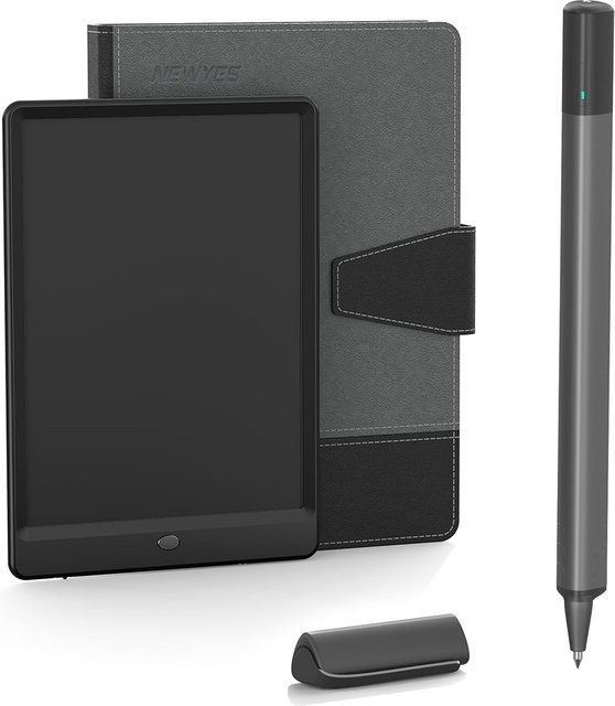 NEWYES SyncPen 4 Smart Pen mit digitalem Notizbuch, kabelloser Bluetooth-Stift mit OCR-Funktion und radierbarem Gelstift in Grau - Bild 1