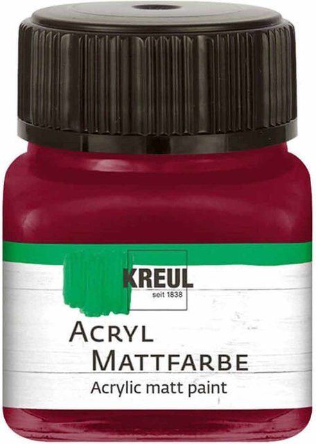 Kreul Acryl Mattfarbe Weinrot 20 ml - Bild 1