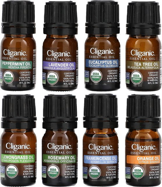 Cliganic Aromatherapie-Set, 8-teiliges ätherisches Öl Set, Unisex - Bild 1