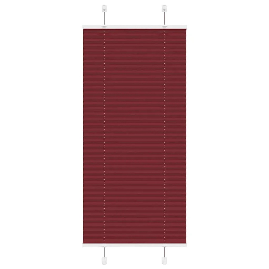 vidaXL Plissee Bordeauxrot, semi-transparent, Polyester, B: 65 cm, H: 150 cm - Bild 2