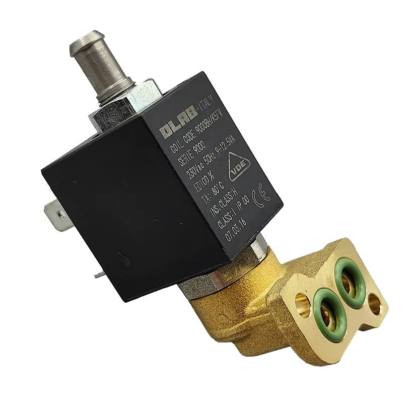 OLAB 9000BH Elektrisches 3-Wege-Magnetventil aus Messing in Gold, 2-Positionen, normalerweise geschlossen, AC 220V 230V für Kaffeemaschinen, Dampf und Heißwasser - Bild 3