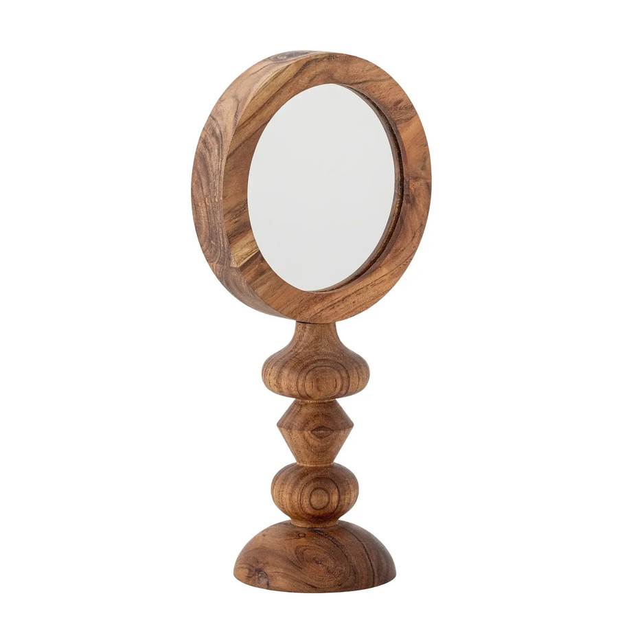 Bloomingville Tischspiegel Malukka aus Akazienholz in Braun, B: 40,0 cm, H: 40,0 cm, T: 12,5 cm - Bild 1