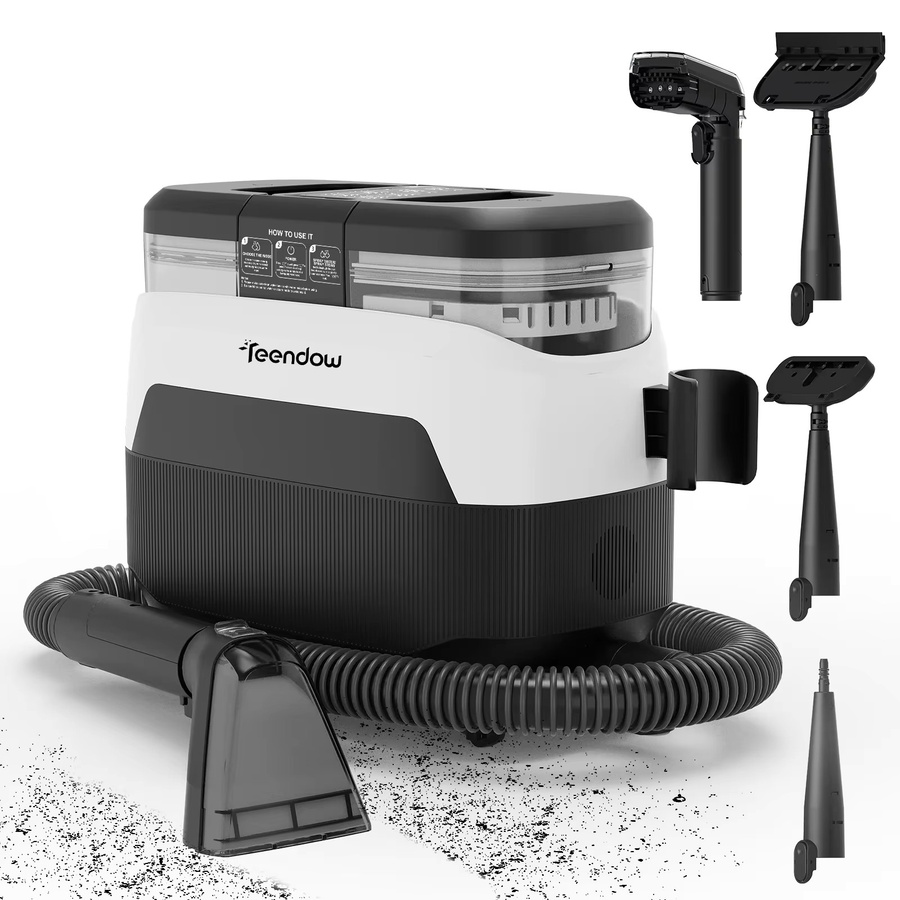 Teendow 3-in-1 Polster- und Teppichreiniger mit Dampffunktion und 12000Pa Saugkraft, Weiß - Bild 6
