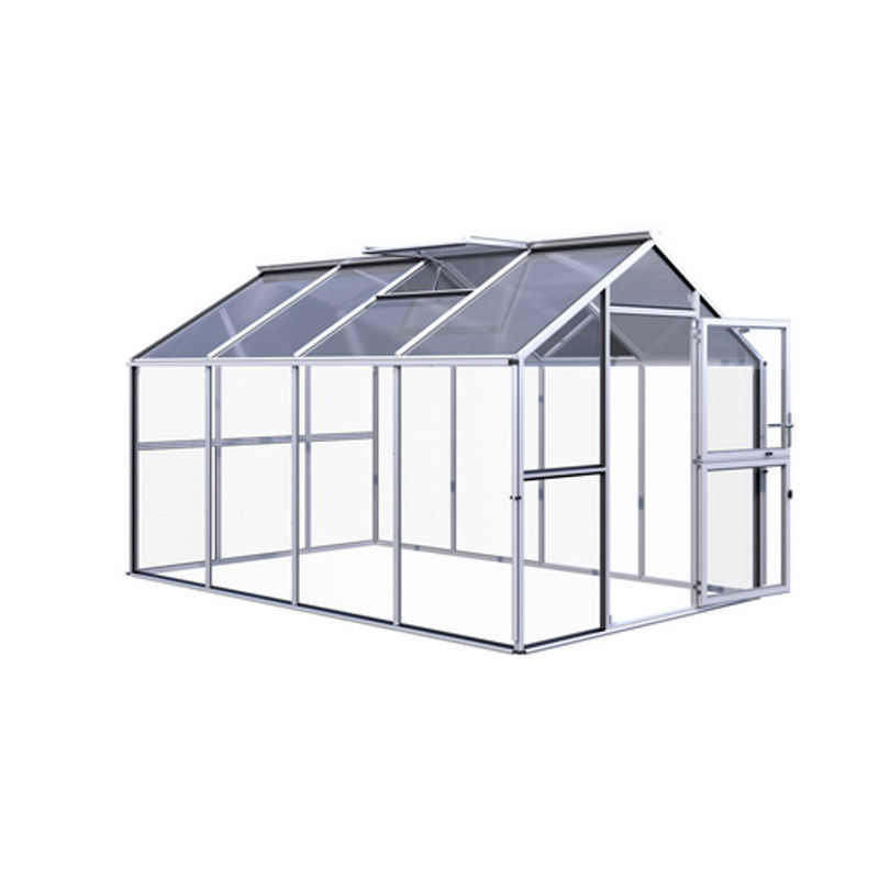 KGT Gewächshaus Novum IV in Silber, 11,1 m², 10 mm HKP - Bild 2