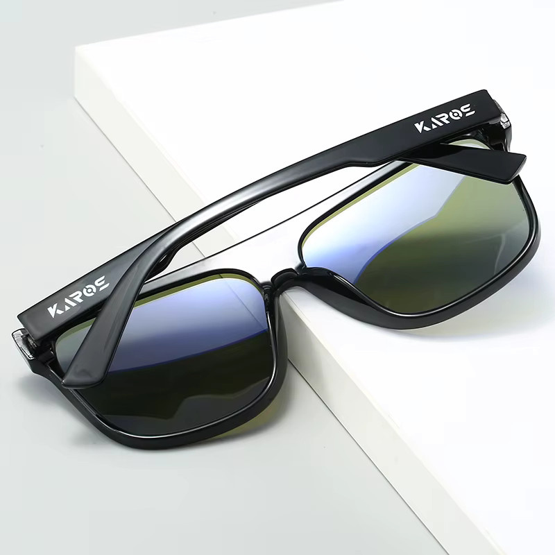 Karos YZ2014 Sonnenbrille, quadratisch, Vollrand, Kunststoff, schwarz, polarisiert - Bild 3