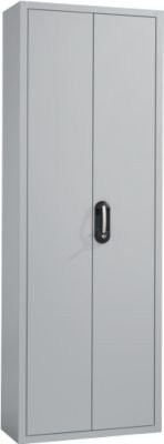 Magazinschrank SSI Schäfer Serie PROFI LF 211/221 mit Türen und 82 Sichtlagerkästen, Farbe Hellsilber, Höhe: 198 cm - Bild 1