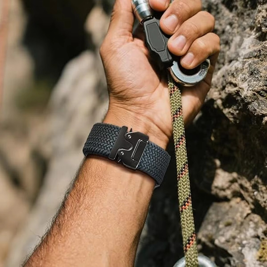 Geekthink Uhrenarmband Textil/NATO, Schwarz, Unisex - Bild 3
