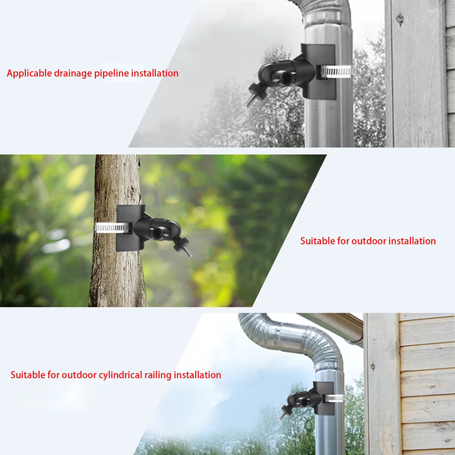 Verstellbare Edelstahl-Schlauchklemme als Rohrstangen-Halterung für Blink Outdoor 3. Generation, Blink XT, XT2 und Outdoor 4 4. Generation in Schwarz oder Silber - Bild 3