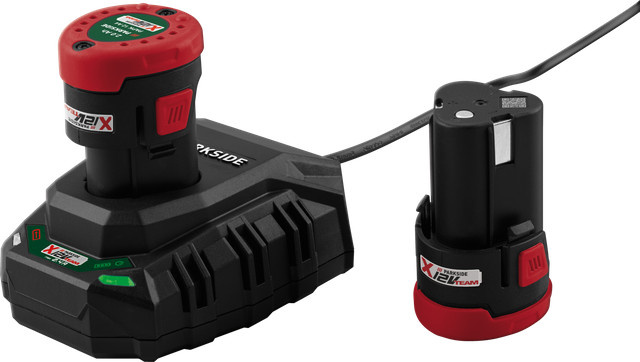 Parkside Akku-Set PAPK 12 A4: 2x 12V 2Ah Akkus und 1x PLGK 12 A3 Ladegerät in Schwarz - Bild 1
