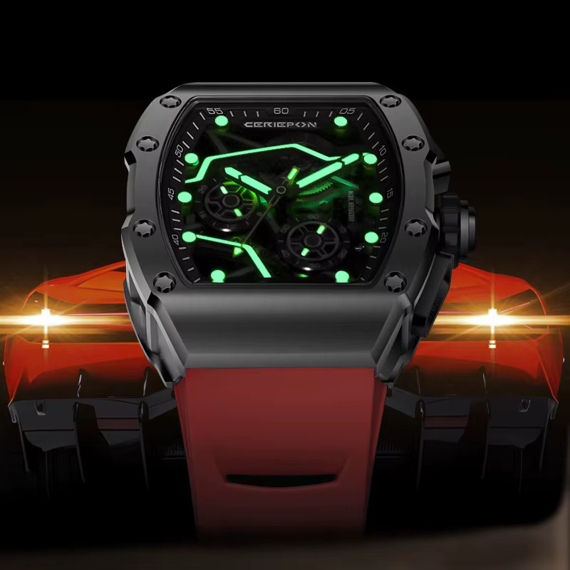 CERIEPON Armbanduhr Automatik, Edelstahl, Silber, Herren - Bild 5