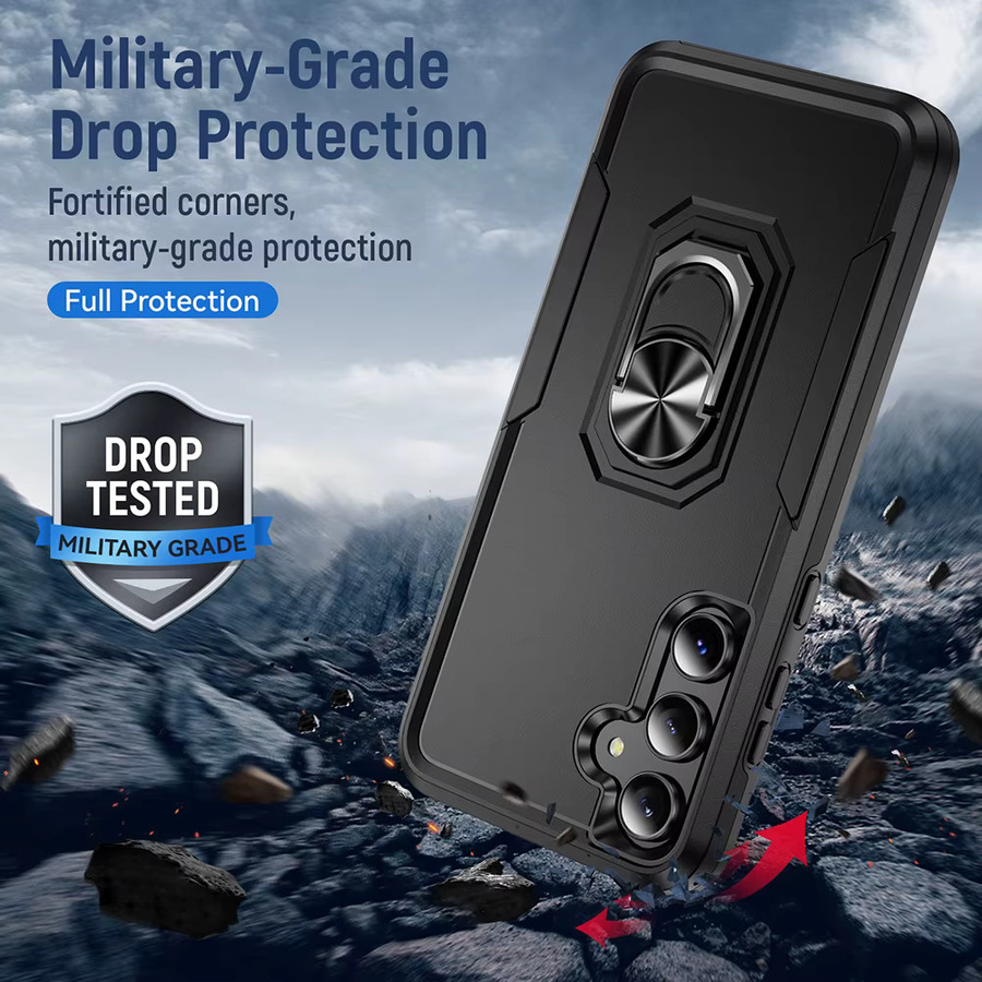 Armor Dual Layer OTT-Box Schutzhülle mit magnetischem Ständer für Samsung Galaxy S26 FE S25 Edge S24 S23 S22 Ultra A57 A37 A27 A17 in Pink oder Weiß - Bild 4