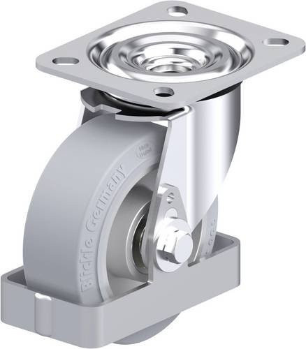 Blickle L-ALEV 100K-SG-FS Stahlblech-Lenkrolle in Grau mit 100 mm Rad-Durchmesser und 200 kg Tragfähigkeit - Bild 1