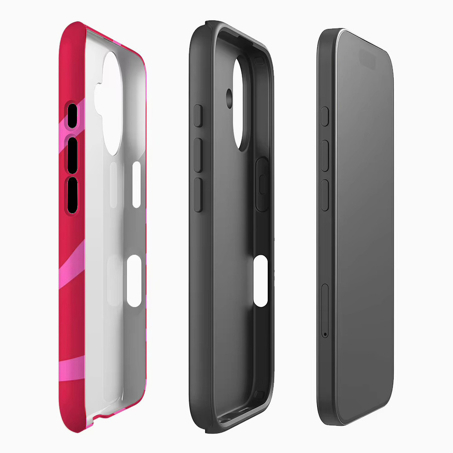 Pink Rays Handyhülle für iPhone 17 16 15 14 13 12 Pro Max Plus mit doppelschichtiger Rückseite in Pink von Potdemiel - Bild 2