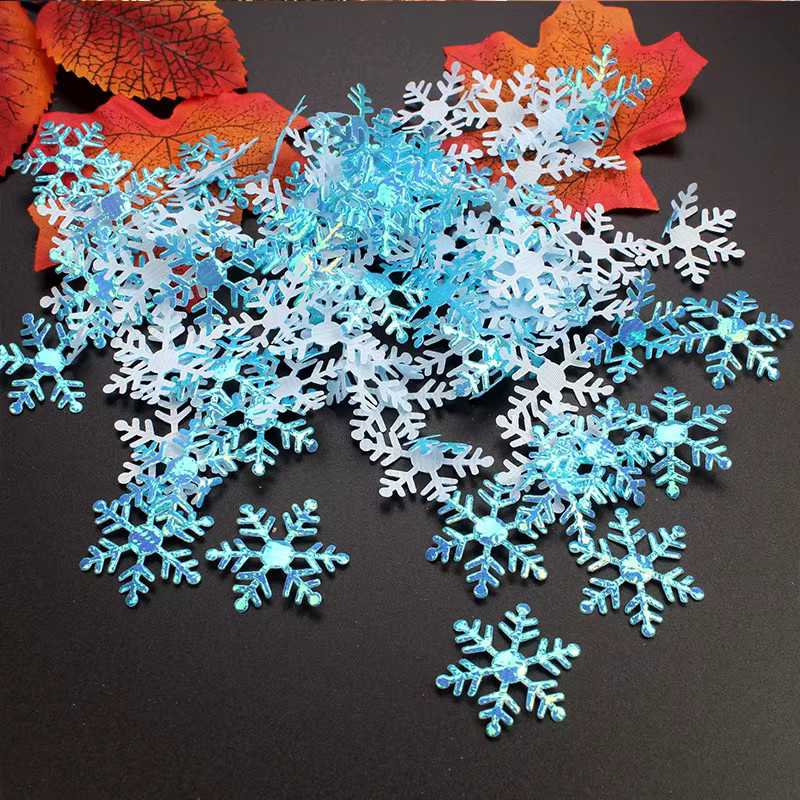 300 Stück Schneeflocken Konfetti aus Papier für Partys, Hochzeiten und Weihnachten - Bild 3