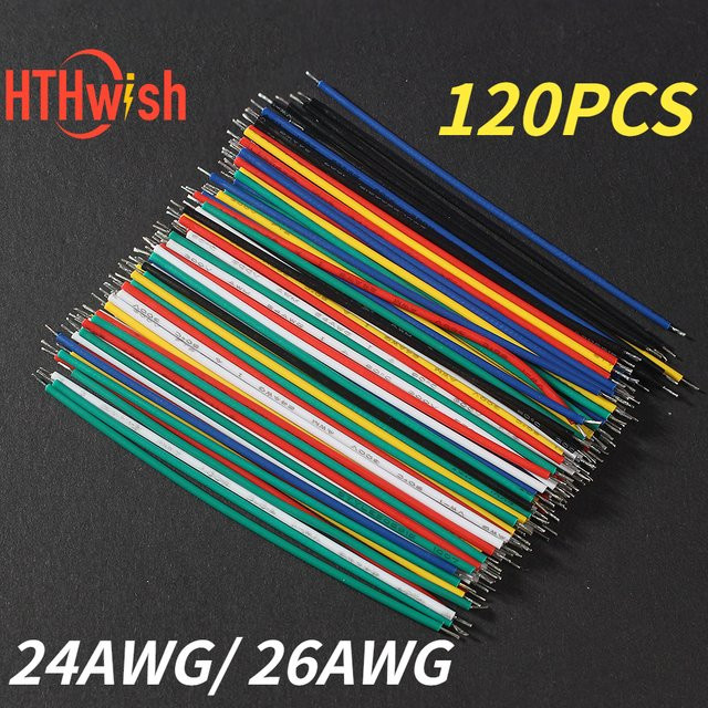 120er Jumper Kit mit 24AWG/26AEG verzinnte Elektronik-Drahtset in 6 Farben für PCB und Breadboard DIY-Projekte - Bild 1