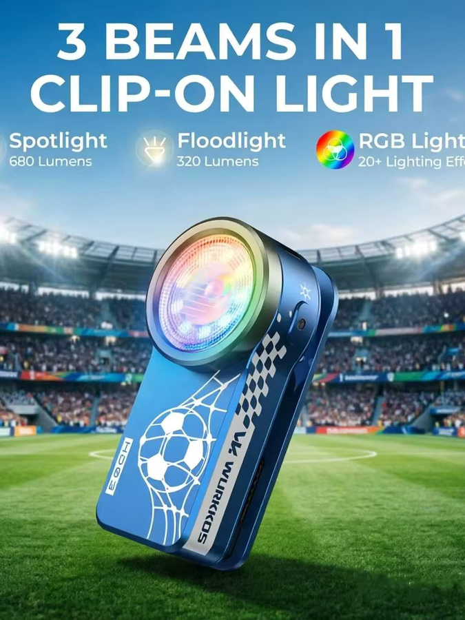 Wurkkos Limited Edition FIFA World Cup RGB Taschenlampe mit 680 Lumen, USB-C wiederaufladbar, Spot und Flood, Multicolor - Bild 7