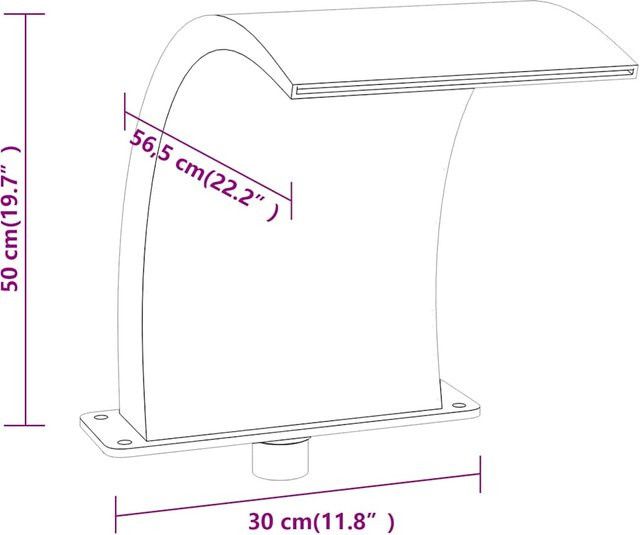 VD Home Furnishing Cascade Wasserfall mit RGB-LEDs aus Acryl, Transparent, Höhe: 50 cm - Bild 1